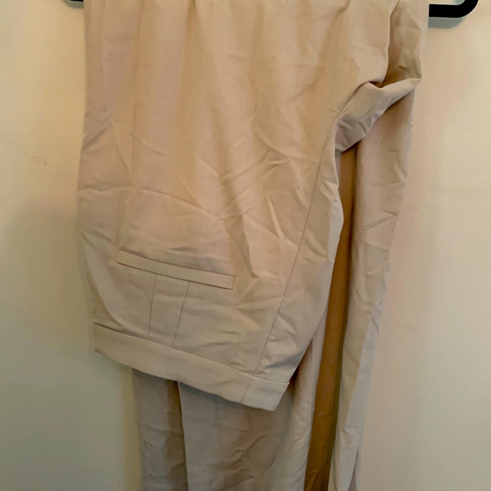 beige suit trousers - h&m - size 14 - never worn. not transparent